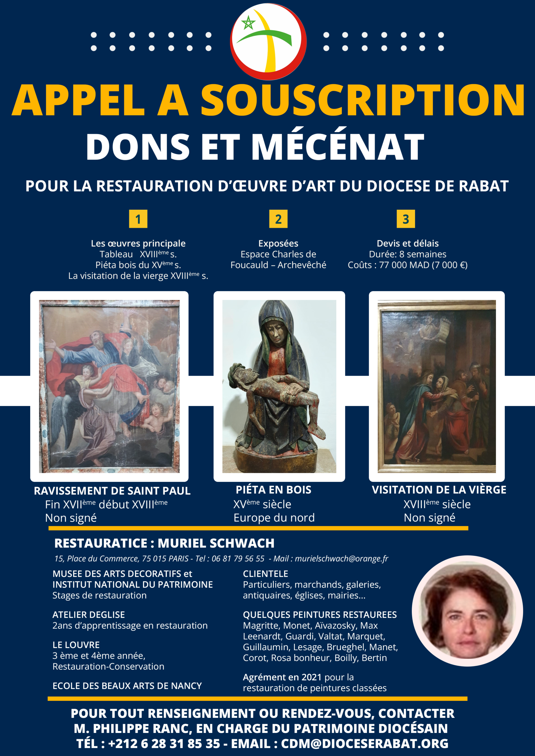 Appel à souscription, dons et mécénat pour la restauration d’œuvres d’art