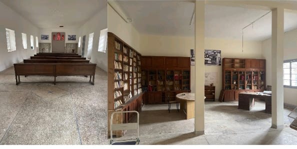 Ancien monastère de Toumliline : chapelle et bibliothèque fin juin 2025