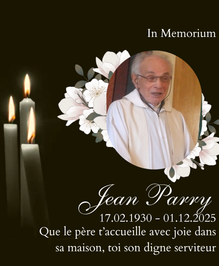 DÉCÈS DU PÈRE JEAN PARRY