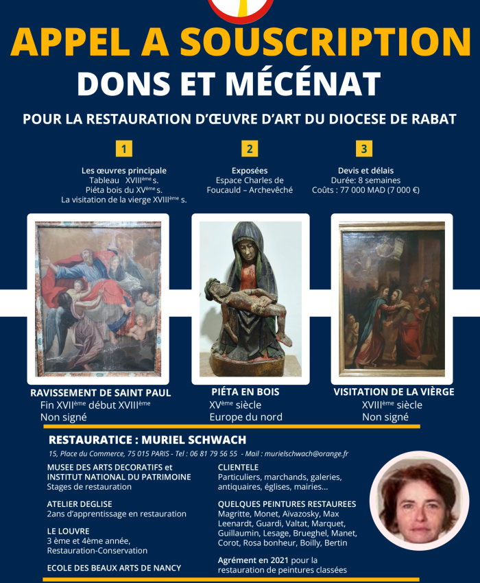 Appel à souscription, dons et mécénat pour la restauration d’œuvres d’art